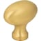 Jeffrey Alexander 1-9/16" Overall Length Brushed Gold Football Lyon Cabinet Knob 3991BG - alternate 1